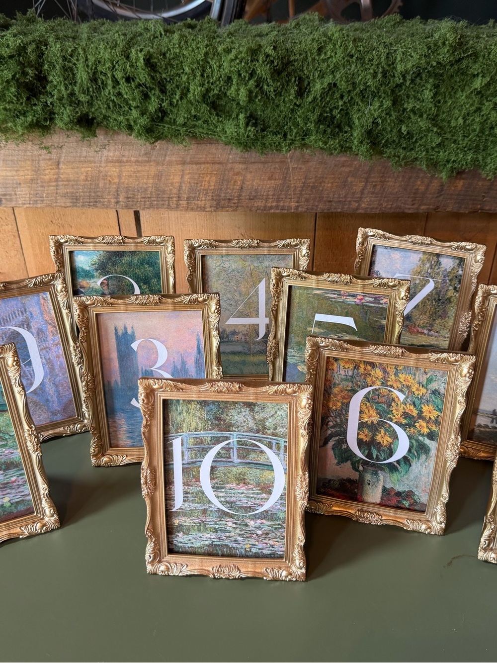 Monet Painting Table Numbers